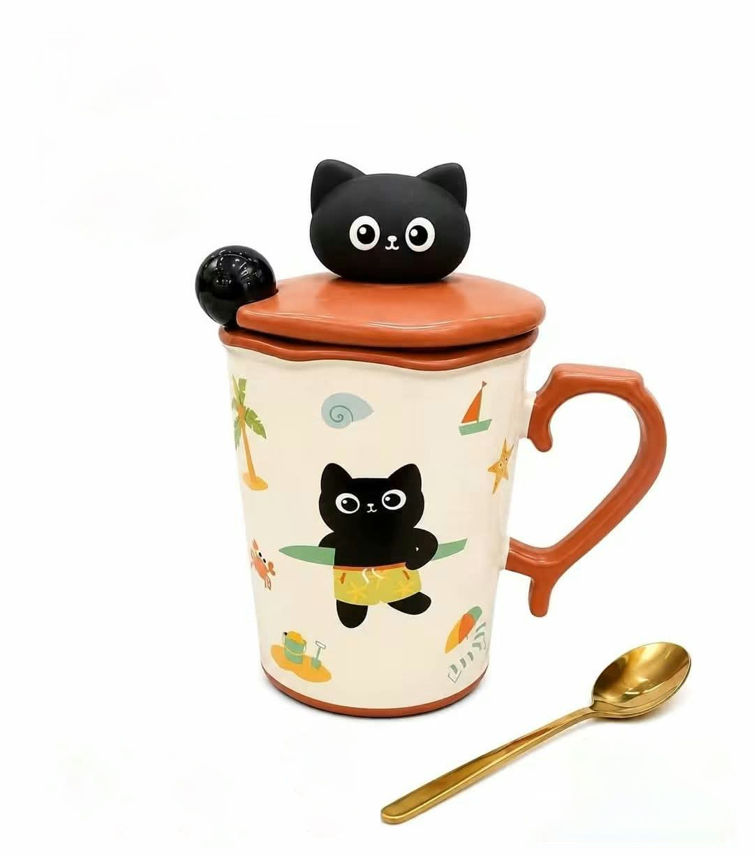 WhatsApp Image 2026-10-08 at 11.50.28 PM (1) Cat Ceramic Mug - Image 1